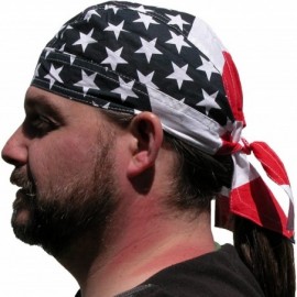 Newsboy Caps Men's Cotton American Flag Do Rag Cap - Tossed American Flag - C412G8UQWJ5 $13.01