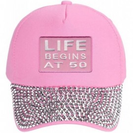 Baseball Caps Pink Hat - 50th Birthday Gift Great Cap for Mom Grandma Friend - C218DX789NW $41.19