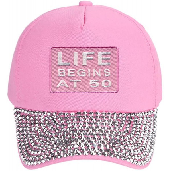 Baseball Caps Pink Hat - 50th Birthday Gift Great Cap for Mom Grandma Friend - C218DX789NW $23.31