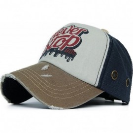 Baseball Caps Distressed Curved Brim Trucker Hat Structured Printed Baseball Cap - Color08 - CQ17YHS2RSL $17.75
