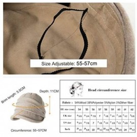 Newsboy Caps 2019 New Womens Visor Beret Newsboy Hat Cap for Ladies Merino Wool - 00757_khaki - CU18YLTEXL3 $22.09