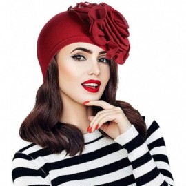 Skullies & Beanies Turban Flower Stretchy Vintage - C418UWSY5XC $10.70