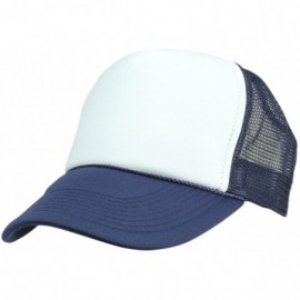 Baseball Caps 2 Packs Baseball Caps Blank Trucker Hats Summer Mesh Cap Flat Bill or Chambray Hats (2 for Price of 1) - CZ17YT...