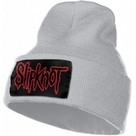 Skullies & Beanies Mens & Womens Slipknot Logo Skull Beanie Hats Winter Knitted Caps Soft Warm Ski Hat Navy - Gray - CQ18NSD6...