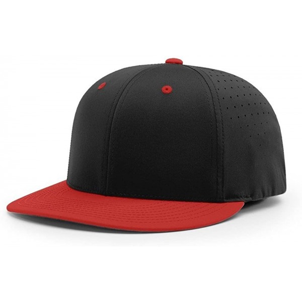 Baseball Caps PTS30 LITE R-Flex PTS 30 FIT Baseball HAT Ball Cap - Black/Red - CO186XT0CYA $9.78