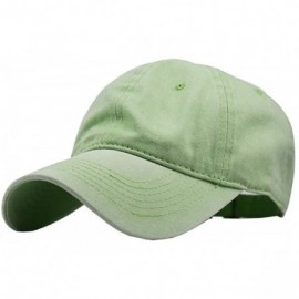Baseball Caps Vintage Washed Distressed Men Baseball Cap Dad Hat Cotton Pigment Dyed Low Profile Denim Hat - B-fruit Green - ...