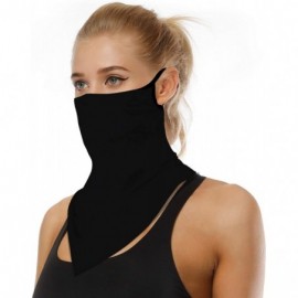 Balaclavas 2PCS Seamless Bandanas Scarf Face Cover UV Ear Loops Neck Gaiter Women Men - Black - C9198C6644A $15.67