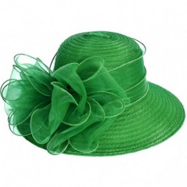 Sun Hats Cloche Oaks Church Dress Bowler Derby Wedding Hat Party S015 - Bow-green - CE12F1755EJ $24.56