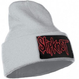 Skullies & Beanies Mens & Womens Slipknot Logo Skull Beanie Hats Winter Knitted Caps Soft Warm Ski Hat Navy - Gray - CQ18NSD6...