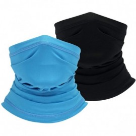 Balaclavas Face Neck Gaiter Summer Cooling Neck Cover Bandana Scarf for Hot Weather Sun UV Protection - 2-black&blue - CS18X5...