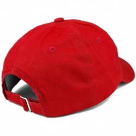 Baseball Caps World's Best Grandpa Embroidered Brushed Cotton Cap - Red - C618CUI64U0 $14.60