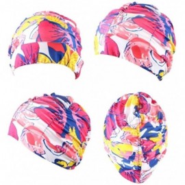 Skullies & Beanies Unisex Swimming Hat Men Women Bathing Cap Long Hair Girls Stretchy Beanies - Multicolor H - CZ189HQLIWE $1...