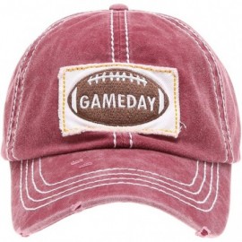 Baseball Caps Baseball Distressed Embroidered Adjustable - Gameday - Burgundy - CA18YKEE9K4 $15.03