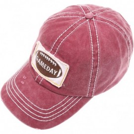 Baseball Caps Baseball Distressed Embroidered Adjustable - Gameday - Burgundy - CA18YKEE9K4 $15.03