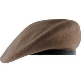 Berets Unlined Beret with Leather Sweatband (6 7/8- Ranger Tan) - CT11WV0BNIR $32.60