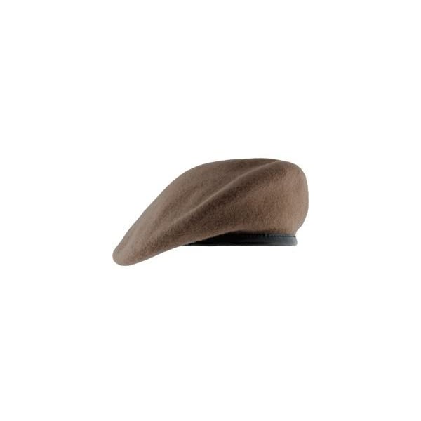 Berets Unlined Beret with Leather Sweatband (6 7/8- Ranger Tan) - CT11WV0BNIR $13.91