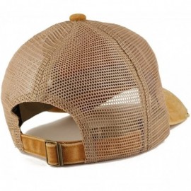 Baseball Caps World's Best Dad Embroidered Frayed Bill Trucker Mesh Back Cap - Gold - CL18CWSK56H $14.01