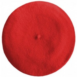 Berets Euro Beret - Red - C712NZYBWHI $26.23