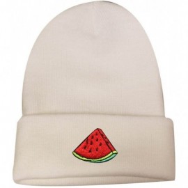 Skullies & Beanies Sk901 Watermelon Basic Ski Winter Beanie Hats - White - C7185RSZ5XO $29.10
