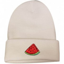 Skullies & Beanies Sk901 Watermelon Basic Ski Winter Beanie Hats - White - C7185RSZ5XO $14.91