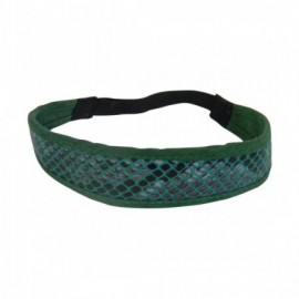 Headbands Green Suede Snakeskin Headwrap 1.5 inch Headband Hair Band for Women & Girls - Green - CP11Y78R3T9 $11.57
