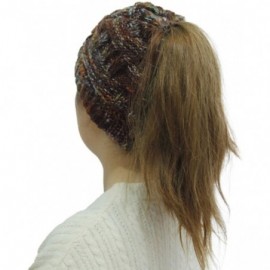 Skullies & Beanies Womens Ponytail Beanie Knit Warm Winter Hat - 3 - CP18Z0S6CX9 $10.34