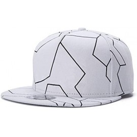 Baseball Caps Unisex Flat Bill Hip Hop Hat Snapback Baseball Cap - White 033-1 - CR1880E0S7M $12.07
