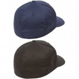 Baseball Caps Adult's 5001 2-Pack Premium Original Twill Fitted Hat - 1 Black & 1 Navy - CB12HJSV925 $25.78