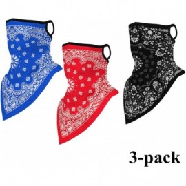 Balaclavas Women Seamless Bandana Triangle Face Scarf Ear Loops Neck Gaiter Cover- Motorcycle Face Bandana for Women Men - CU...