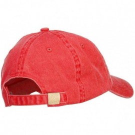 Baseball Caps Fuck-Cancer (2) Washed Cap - Red - CV12N78DSNU $14.63