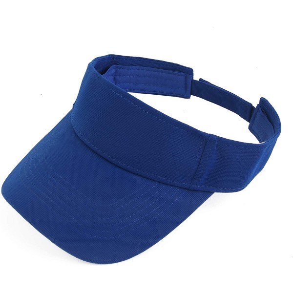 Visors Plain Men Women Sport Headband Sun Visor Adjustable Athletic Sportswear Runing Outdoor Hat Cap - Blue - CG18QMTL8Z0 $9.95