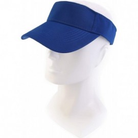 Visors Plain Men Women Sport Headband Sun Visor Adjustable Athletic Sportswear Runing Outdoor Hat Cap - Blue - CG18QMTL8Z0 $9.95