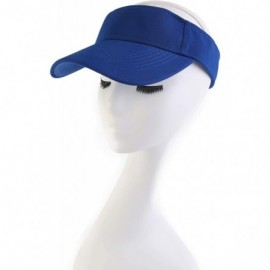 Visors Plain Men Women Sport Headband Sun Visor Adjustable Athletic Sportswear Runing Outdoor Hat Cap - Blue - CG18QMTL8Z0 $9.95