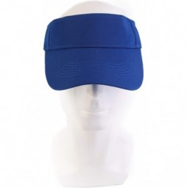 Visors Plain Men Women Sport Headband Sun Visor Adjustable Athletic Sportswear Runing Outdoor Hat Cap - Blue - CG18QMTL8Z0 $9.95