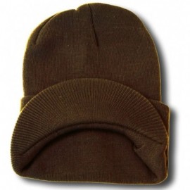 Skullies & Beanies Cuff Visor Winter Beanie - Brown - CK110SBGTGH $10.94