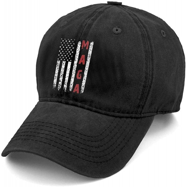 Baseball Caps America Custom Vintage Adjustable Baseball - Black - C718L9286CN $12.80