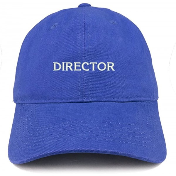 Baseball Caps Director Embroidered Soft Cotton Dad Hat - Royal - CG18EYDZ84E $15.44