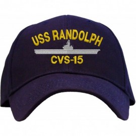 Baseball Caps USS Randolph CVS-15 Embroidered Pro Sport Baseball Cap - A Navy - CB182SK4LQ6 $19.14