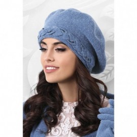 Skullies & Beanies Smooth Woolen Women's Beret Bolzano - Dark Blue - CZ18KHAXG28 $31.51