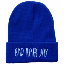 Skullies & Beanies Unisex Mens Womens Soft Winter Warm Beanie Hip Hop Knitted Ski Cap - Dark Blue - CX12MZKKQ0I $13.33