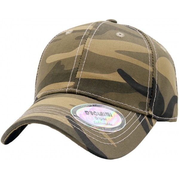 Baseball Caps Plain Baseball Cap with Metal Button for Unisex Adult - Camouflage 2 - C31825DAEIY $11.16