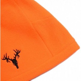 Skullies & Beanies Men's Camo 4-Way Fleece Beanie - Blaze Orange Outdoor Hunting Camouflage - CA12GWNPV59 $14.41
