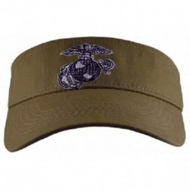 Skullies & Beanies USMC Marine Marines Coyote Brown EGA Visor Cap Hat (Licensed) - C412NRERW7O $11.08