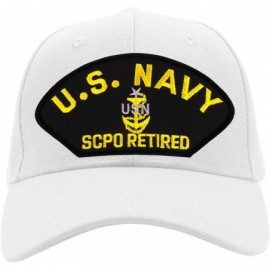 Baseball Caps US Navy SCPO Retired Hat/Ballcap Adjustable One Size Fits Most - White - C618OOOU275 $23.25