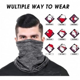 Balaclavas Face Mask Bandanas-UV Protection Neck Gaiter Face Scarf Face Mask 12+ Ways to Wears - Gray - CW18OYYDNAL $10.31