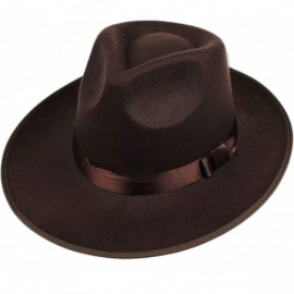 Fedoras 1920s Gatsby Panama Fedora Hat Cap for Men Gatsby Hat for Men 1920s Mens Gatsby Costume Accessories - Brown - CO18HOD...