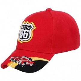 Baseball Caps Baseball Cap Route 66 Fashion Hat Headwear Bike Wing CA Casual Premium Quality - 01-classic Car_red - CO17YDNCR...