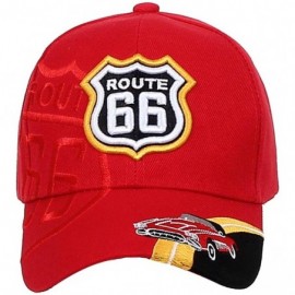 Baseball Caps Baseball Cap Route 66 Fashion Hat Headwear Bike Wing CA Casual Premium Quality - 01-classic Car_red - CO17YDNCR...