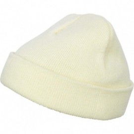 Skullies & Beanies Heavyweight Knitted Beanie- Unisex- 1500KC - Powderyellow - C118EXQUYUL $22.45