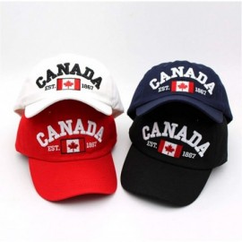 Baseball Caps 1867 Baseball Cap-Unisex Canada Flag Print Ball Cap Cotton Comfy Hat Outdoor Dad Hat - Black - C218W49Z5N5 $11.81